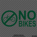 Business Decal: No Bikes Vinyl Decal Version 2 - S4S Designs