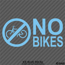 Business Decal: No Bikes Vinyl Decal Version 2 - S4S Designs