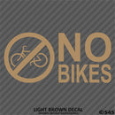 Business Decal: No Bikes Vinyl Decal Version 2 - S4S Designs