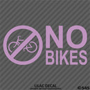Business Decal: No Bikes Vinyl Decal Version 2 - S4S Designs