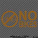 Business Decal: No Bikes Vinyl Decal Version 2 - S4S Designs