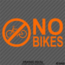 Business Decal: No Bikes Vinyl Decal Version 2 - S4S Designs