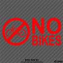 Business Decal: No Bikes Vinyl Decal Version 2 - S4S Designs