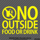 Business Decal: No Outside Food Vinyl Decal - S4S Designs