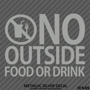 Business Decal: No Outside Food Vinyl Decal - S4S Designs