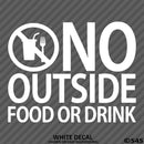 Business Decal: No Outside Food Vinyl Decal - S4S Designs
