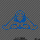 Peeking Blood Hound Puppy Vinyl Decal - S4S Designs