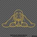 Peeking Blood Hound Puppy Vinyl Decal - S4S Designs