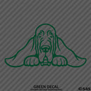 Peeking Blood Hound Puppy Vinyl Decal - S4S Designs