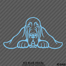 Peeking Blood Hound Puppy Vinyl Decal - S4S Designs