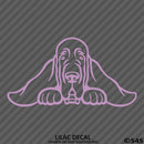 Peeking Blood Hound Puppy Vinyl Decal - S4S Designs