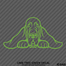 Peeking Blood Hound Puppy Vinyl Decal - S4S Designs