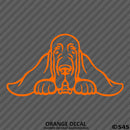 Peeking Blood Hound Puppy Vinyl Decal - S4S Designs