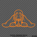Peeking Blood Hound Puppy Vinyl Decal - S4S Designs