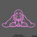 Peeking Blood Hound Puppy Vinyl Decal - S4S Designs