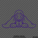 Peeking Blood Hound Puppy Vinyl Decal - S4S Designs