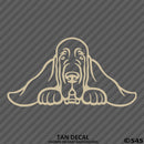 Peeking Blood Hound Puppy Vinyl Decal - S4S Designs