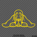 Peeking Blood Hound Puppy Vinyl Decal - S4S Designs