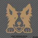 Peeking Border Collie Puppy Dog Vinyl Decal - S4S Designs