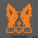 Peeking Border Collie Puppy Dog Vinyl Decal - S4S Designs
