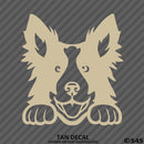 Peeking Border Collie Puppy Dog Vinyl Decal - S4S Designs