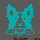 Peeking Border Collie Puppy Dog Vinyl Decal - S4S Designs