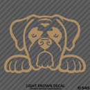 Peeking Boxer Puppy Dog Vinyl Decal - S4S Designs
