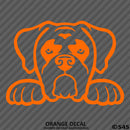 Peeking Boxer Puppy Dog Vinyl Decal - S4S Designs