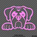 Peeking Boxer Puppy Dog Vinyl Decal - S4S Designs