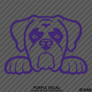 Peeking Boxer Puppy Dog Vinyl Decal - S4S Designs