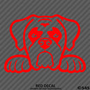 Peeking Boxer Puppy Dog Vinyl Decal - S4S Designs