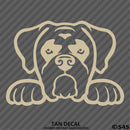 Peeking Boxer Puppy Dog Vinyl Decal - S4S Designs