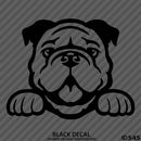 Peeking Bulldog Puppy Dog Vinyl Decal - S4S Designs