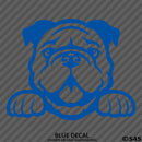 Peeking Bulldog Puppy Dog Vinyl Decal - S4S Designs