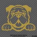 Peeking Bulldog Puppy Dog Vinyl Decal - S4S Designs