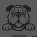 Peeking Bulldog Puppy Dog Vinyl Decal - S4S Designs