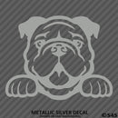 Peeking Bulldog Puppy Dog Vinyl Decal - S4S Designs