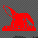 Peeking Bunny Rabbit Vinyl Decal - S4S Designs