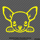 Peeking Chihuahua Puppy Dog Vinyl Decal - S4S Designs