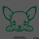 Peeking Chihuahua Puppy Dog Vinyl Decal - S4S Designs