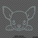 Peeking Chihuahua Puppy Dog Vinyl Decal - S4S Designs