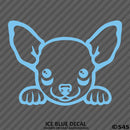 Peeking Chihuahua Puppy Dog Vinyl Decal - S4S Designs