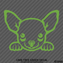 Peeking Chihuahua Puppy Dog Vinyl Decal - S4S Designs