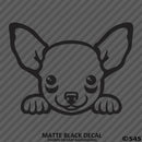 Peeking Chihuahua Puppy Dog Vinyl Decal - S4S Designs