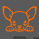 Peeking Chihuahua Puppy Dog Vinyl Decal - S4S Designs