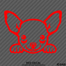 Peeking Chihuahua Puppy Dog Vinyl Decal - S4S Designs