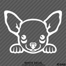 Peeking Chihuahua Puppy Dog Vinyl Decal - S4S Designs