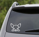 Peeking Chihuahua Puppy Dog Vinyl Decal - S4S Designs
