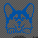 Peeking Corgi Puppy Dog Vinyl Decal - S4S Designs