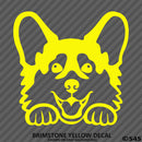 Peeking Corgi Puppy Dog Vinyl Decal - S4S Designs